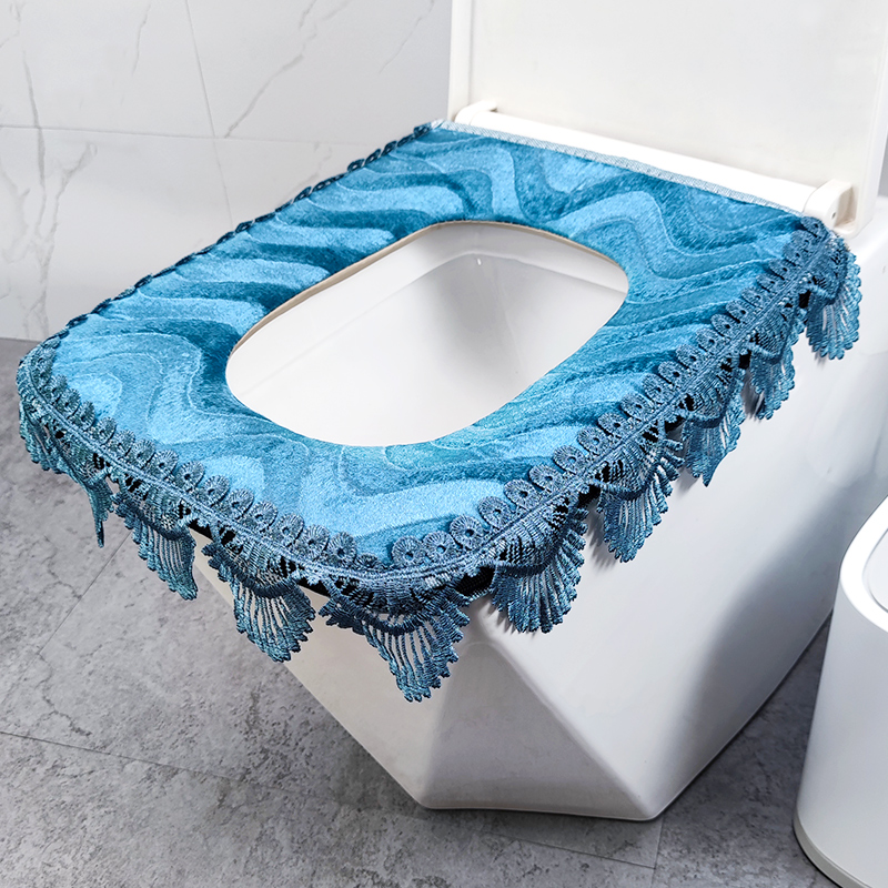 22n长方形马桶坐垫加大四季通用坐便套家用加厚防水垫圈夏带拉链