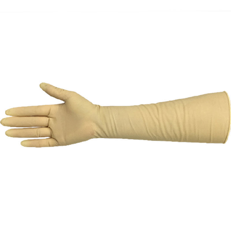 加长一次性乳胶手套16寸长袖手套橡胶手套女防水家用加厚长款手套