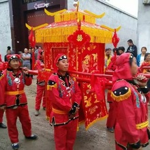 中式婚庆花轿轿服轿夫衣服舞龙舞狮锣鼓秧歌服打鼓服舞台演出服装