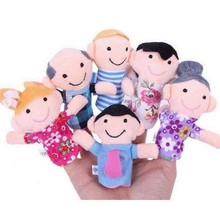 6pcs/set family finger puppets toys baby kids ush cloth pl跨