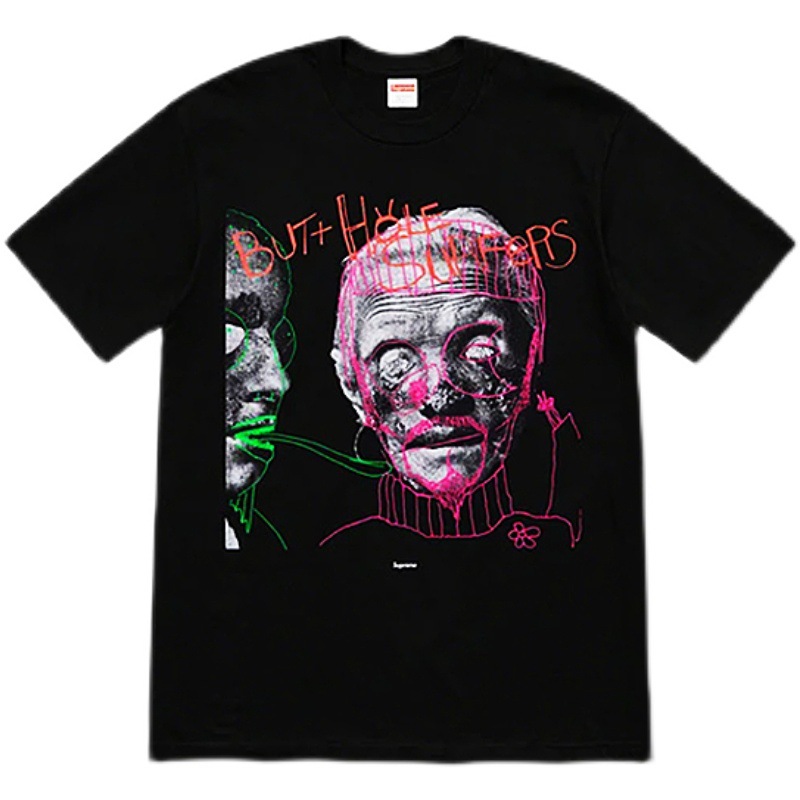 21ss supreme butthole surfers tee人头人脸老头联名 t恤短袖