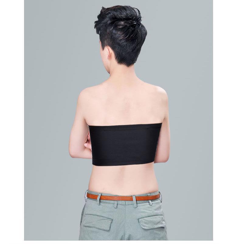 拉链束胸内衣女裹胸抹胸束胸衣les女无绷带收胸带缩胸大胸显小胸