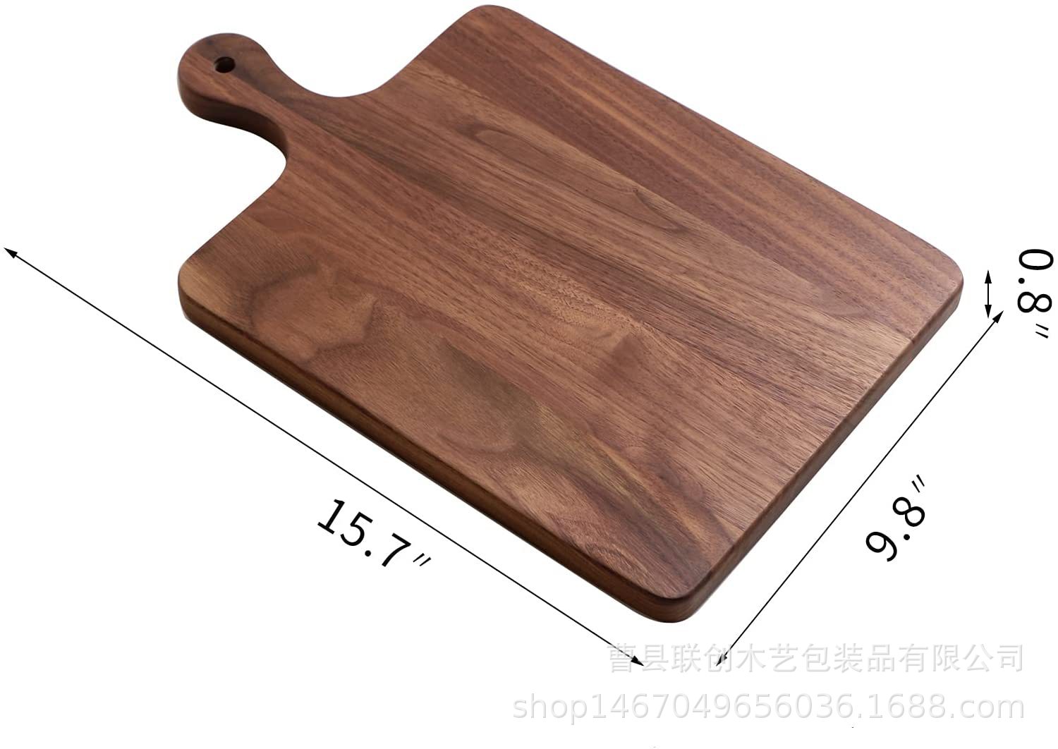 American-Style Solid Wood Walnut Kitchen Chopping Board Wall-Mounted Wooden Cutting Plate Cheese Chopping Board Meat Chopping Board