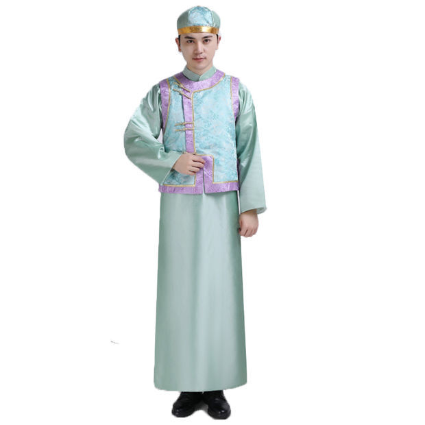 清朝阿哥贝勒王爷服装地主古装演出服男成人官服马褂舞台表演春