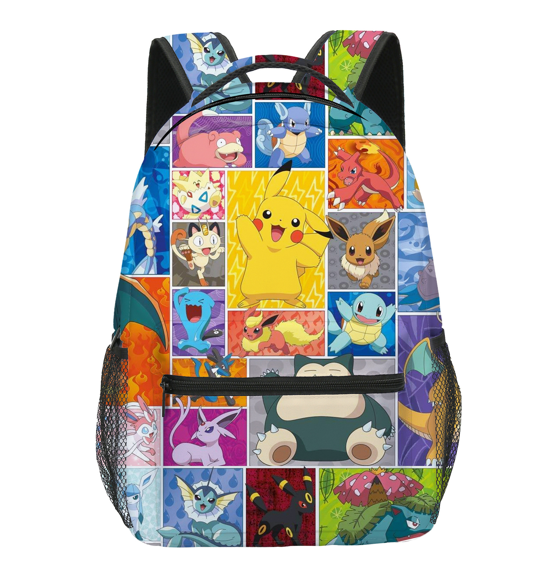 皮卡丘pikachu动漫卡通书包pokemon小学生初中生双肩背包