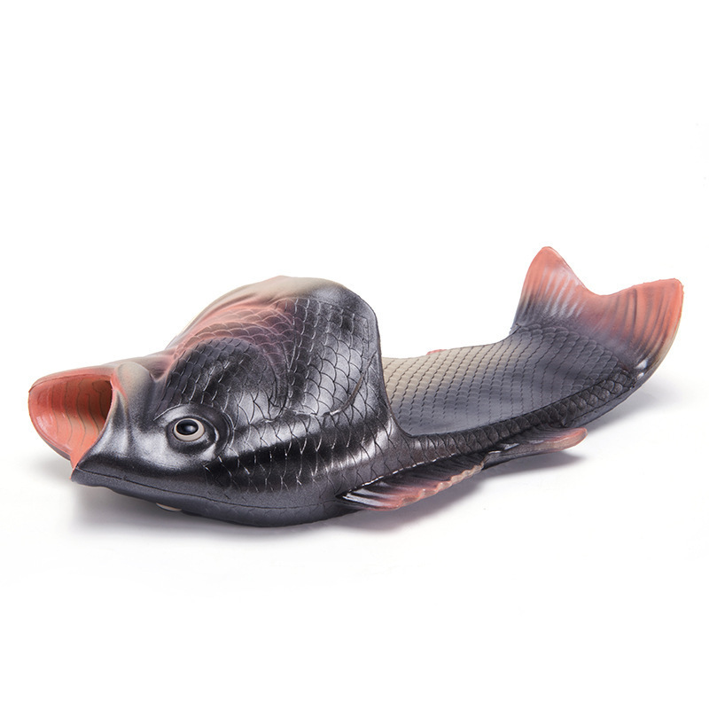 现货女士鱼拖鞋女2022搞怪创意时尚咸鱼一字拖居家室外奇葩凉拖鞋