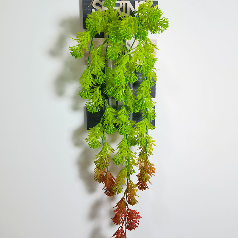 厂家现货批发仿真藤条铁指兰壁挂植物假叶条装饰喷色配墙材植物