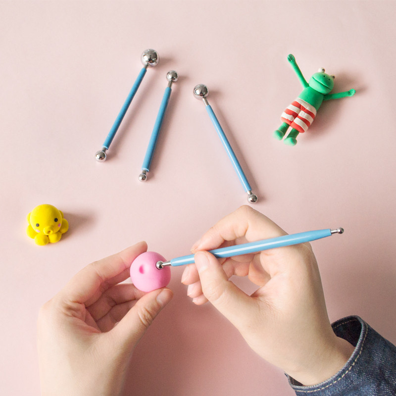 超轻粘土工具加厚压泥板搓条手工diy彩泥球形工具橡皮泥配件