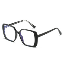 跨境近视眼镜女潮大框网红眼镜框平光镜抖音同款TR防蓝光插芯眼镜