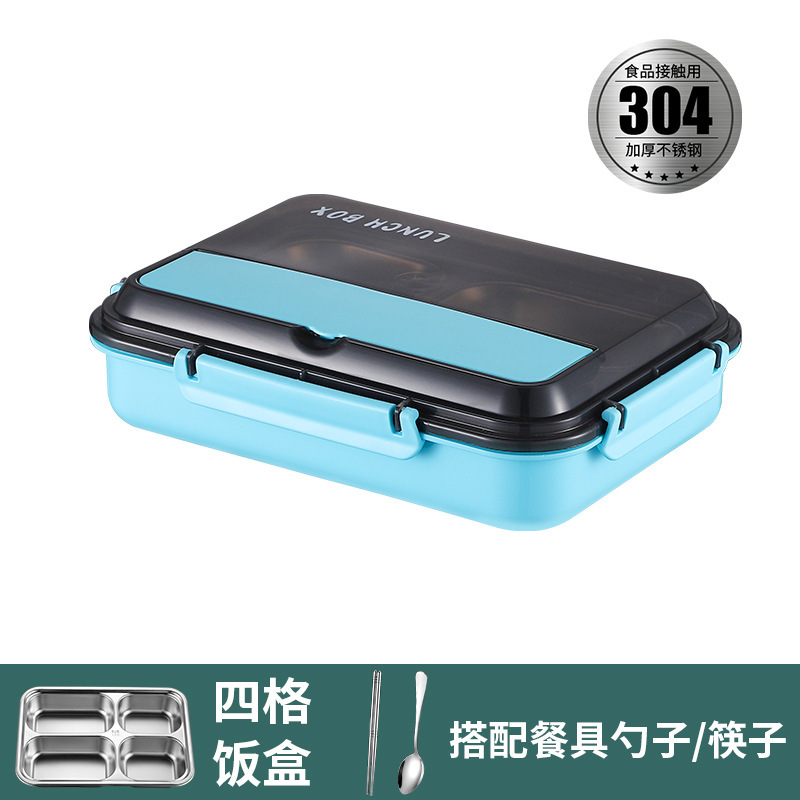 304 Compartment Stainless Steel Lunch Box Student Portable Lunch Box Insulation Fast Food Box