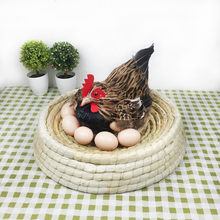 母鸡摆件动物标本模型下蛋母鸡超市美陈直播间装饰工艺之
