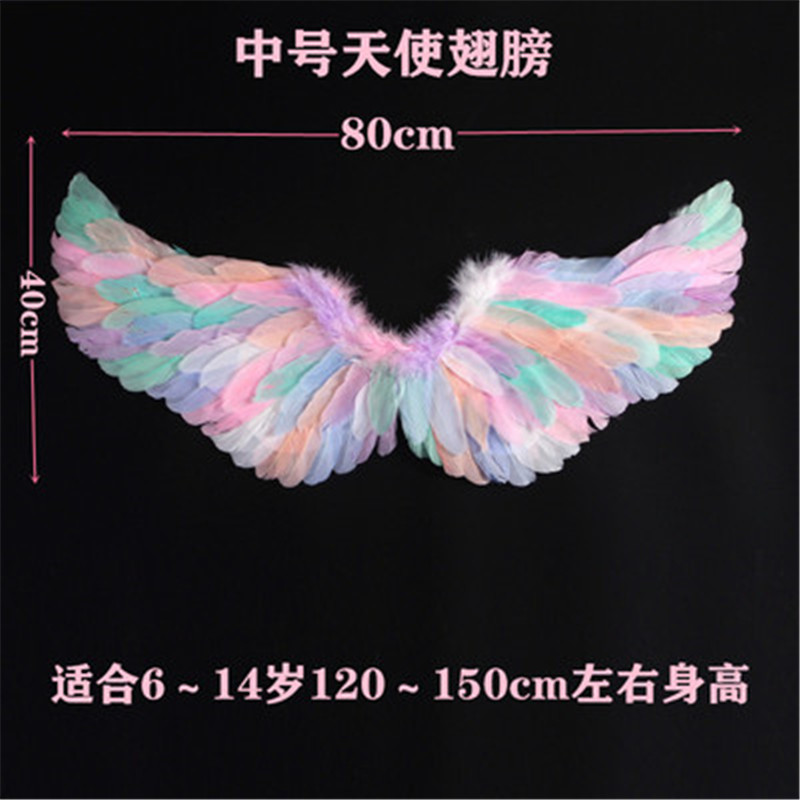 万圣节儿童套装天使精灵彩虹翅膀小恶魔表演出服饰装扮女孩公主裙