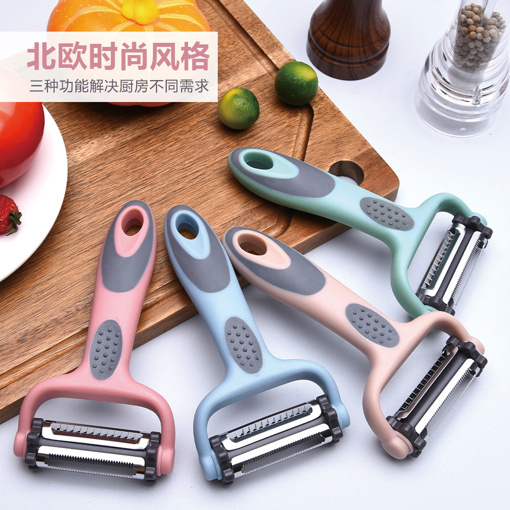 Multifunctional Three-in-One Peeler Orange Melon and Fruit Peeler Energy Saving Grater Vegetable and Fruit Tools Factory in Stock