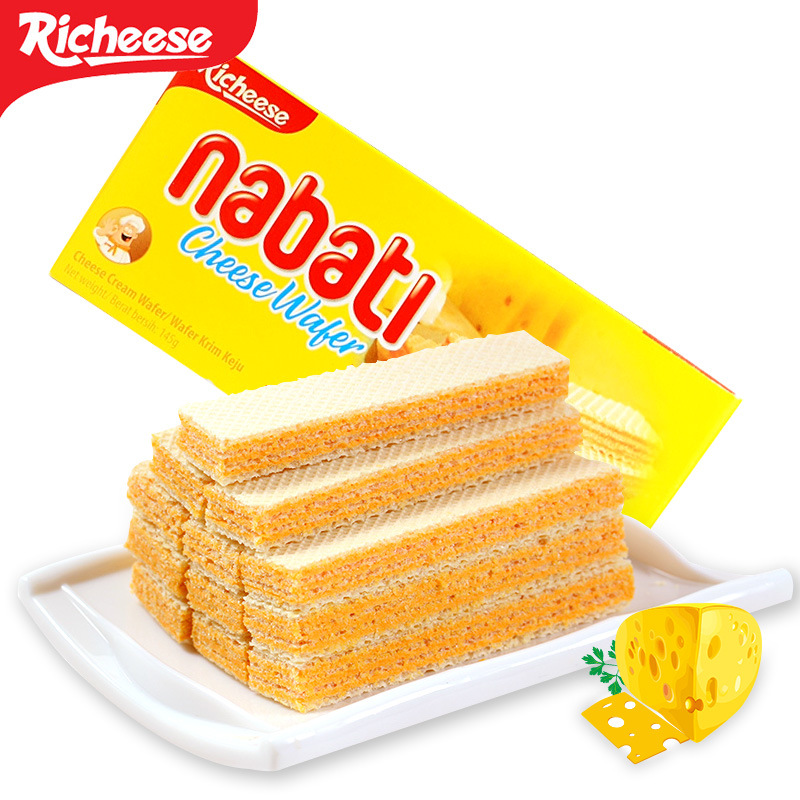 印尼进口 丽芝士nabati纳宝帝威化饼干奶酪味145g盒装批发-阿里巴巴