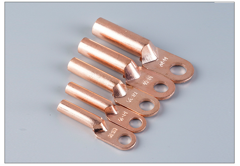 厂家加工dt铜鼻子冷压连接线铜鼻子连接冷压端子接线头铜端子定制