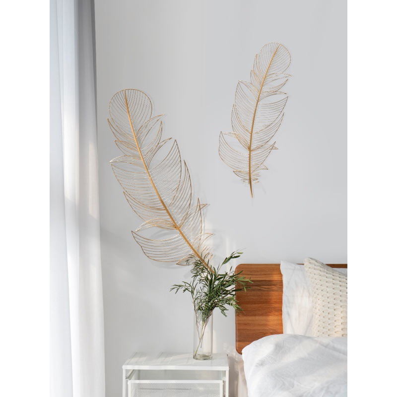 墙面羽毛装饰