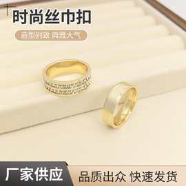 欧美饰品韩版不锈钢冷淡风玫瑰金戒指ins满天星个性简约情侣手饰