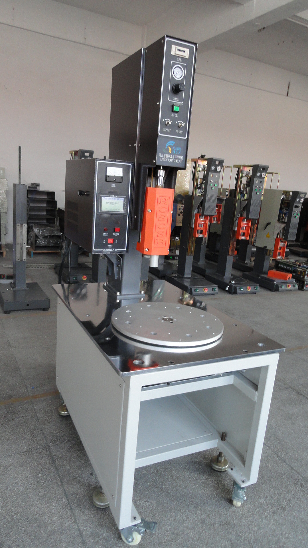 华圣高频自动化多工位超声波转盘焊接机点焊机超声波模具abs焊接