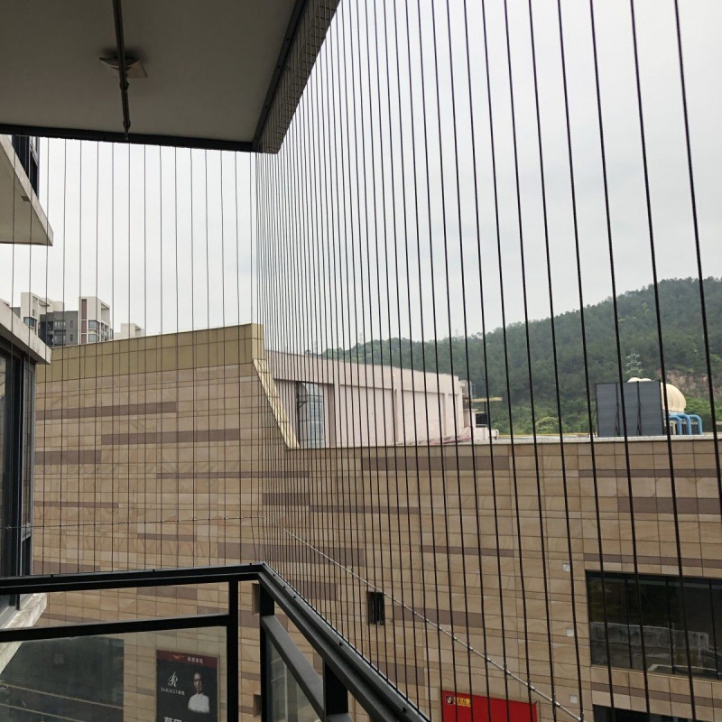 阳台隐形防护网儿童宠物安全防坠不绣钢隐形防护网