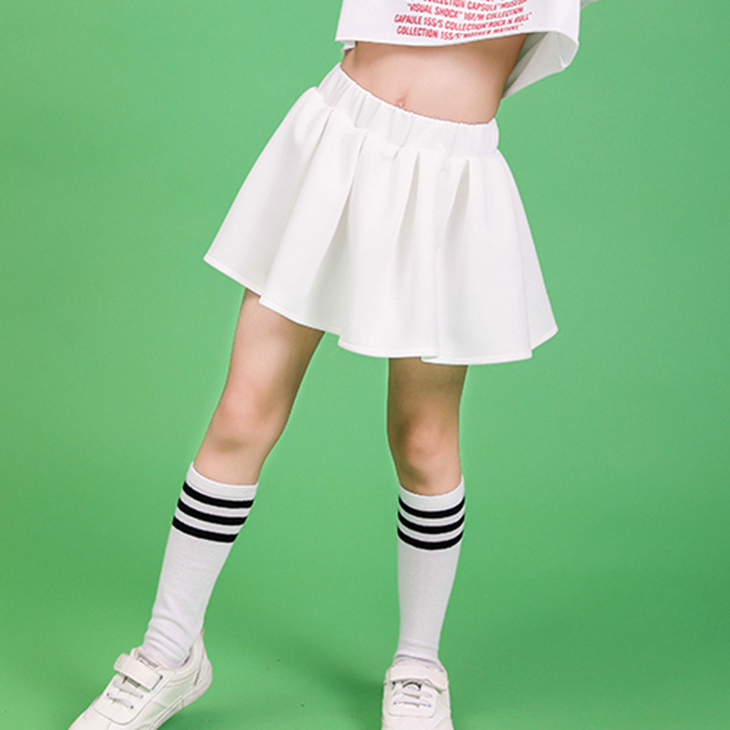 春季儿童爵士舞蹈服女童时尚街舞表演服少年露肚脐上衣长裤套装潮