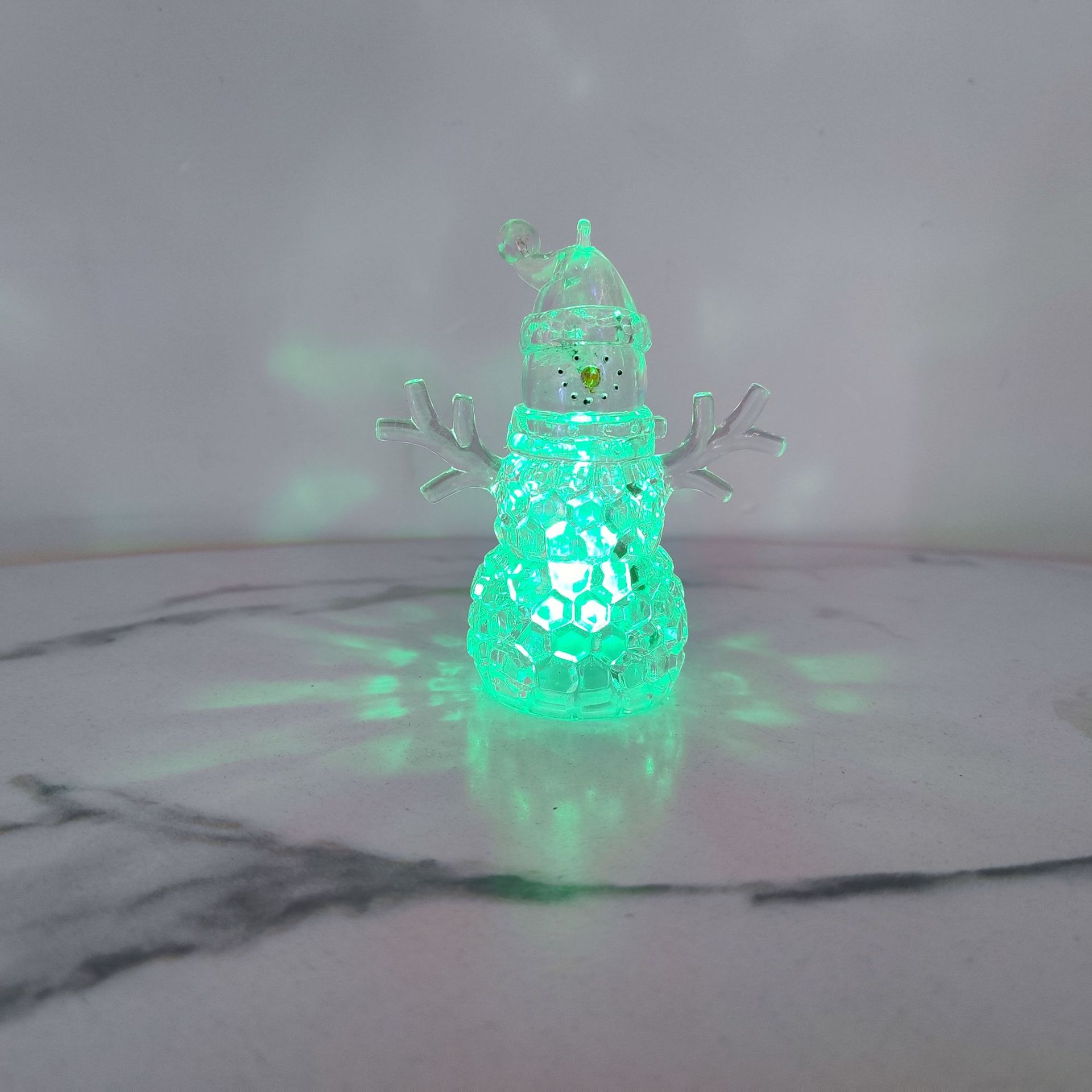 Christmas Led Transparent Snowman Christmas Ornament Decorations Gift Scene Setting Props Ornaments Decorations