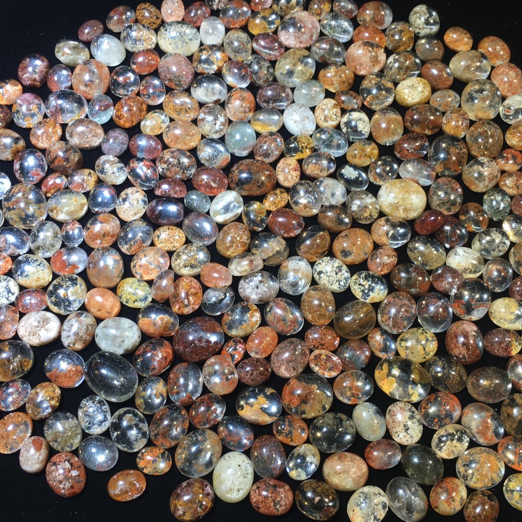 天然景石水晶绿幽灵彩幽灵红幽灵花幽灵发晶吊坠四季镶嵌裸石