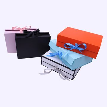 精品礼盒蝴蝶结礼品包装盒圣诞节情人节生日礼物盒翻盖折叠礼品盒