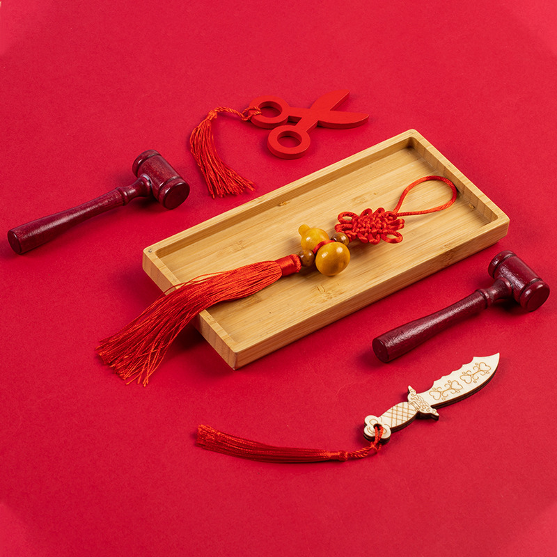 厂家批发木质抓周用品套装一周岁中式好寓意抓阄布置道具礼物纪念