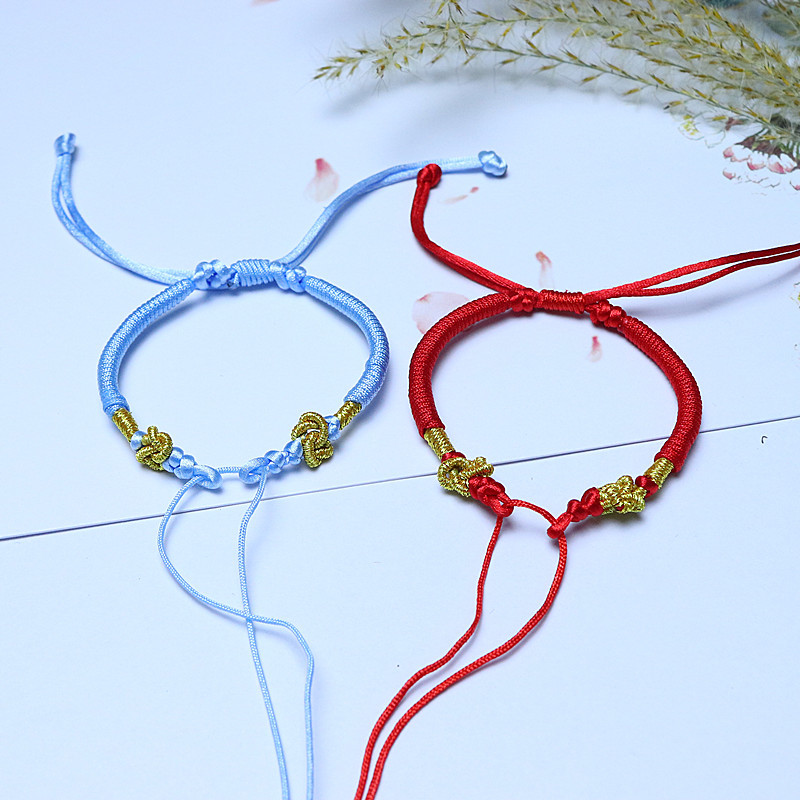 精美饰品情侣心型结手链批发女金线手工编织手绳闺蜜学生礼物配饰