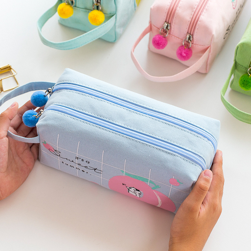 笔袋女ins日系小学生文具盒女铅笔袋文具袋可爱简约小清新大容量