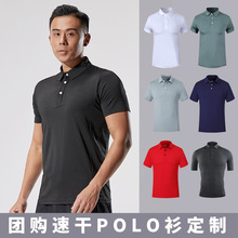 polo衫衣服长袖短袖男夏季速干健身服男上衣弹力健身房训练团服