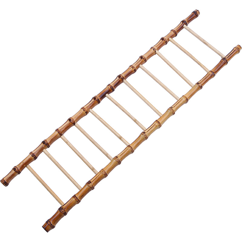 刺身竹梯寿司摆盘三文鱼生装饰花草迷你小竹梯子点缀冷菜装饰竹梯