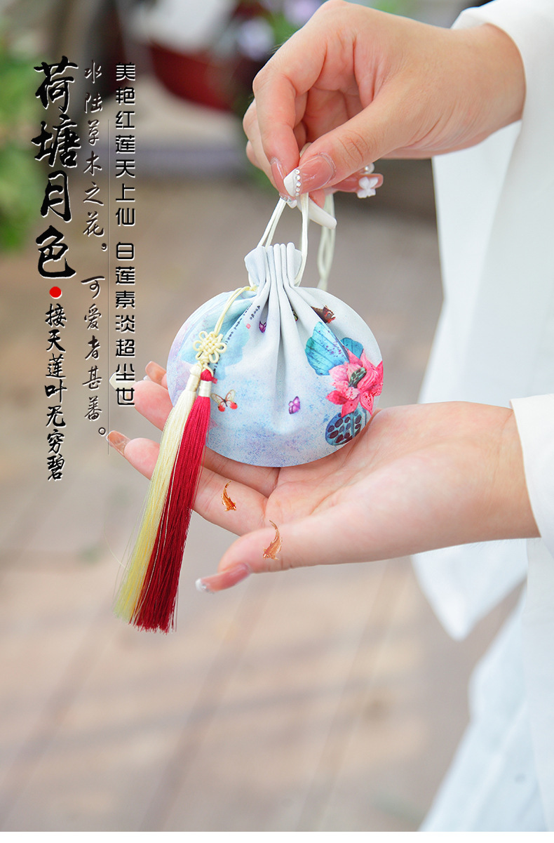 靖棠 古风花鸟香囊空袋 香包香囊 福袋随身荷包端午香包挂件