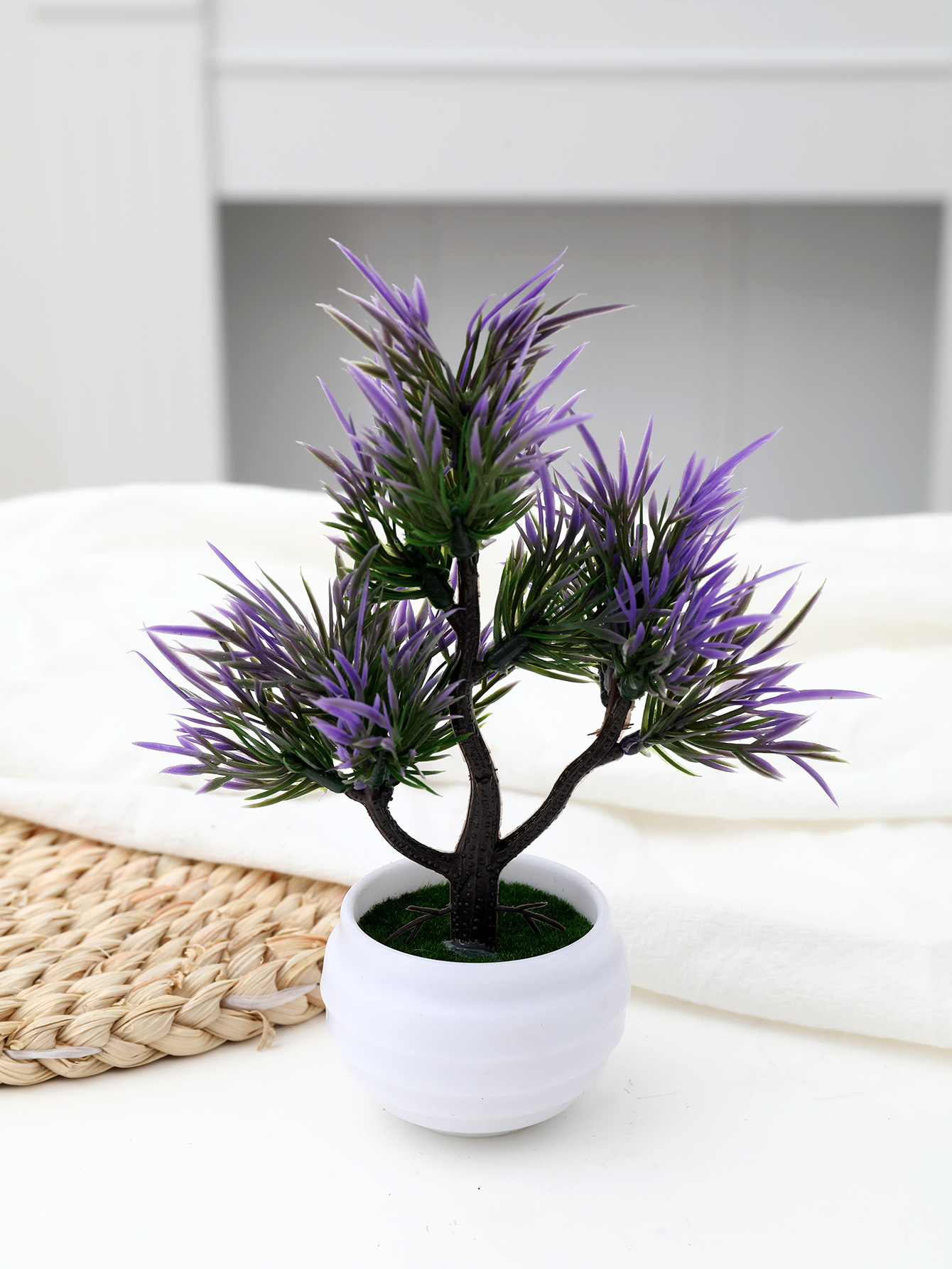 Artificial Flower Bonsai Flower Pot Plant Welcome Pine Creative Decorative Greenery Decoration Creative Decoration Fish Tank Landscape