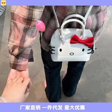 厂家Hello Kitty 蝴蝶結大脸猫耳造型手提包女2023新款甜酷辣批发