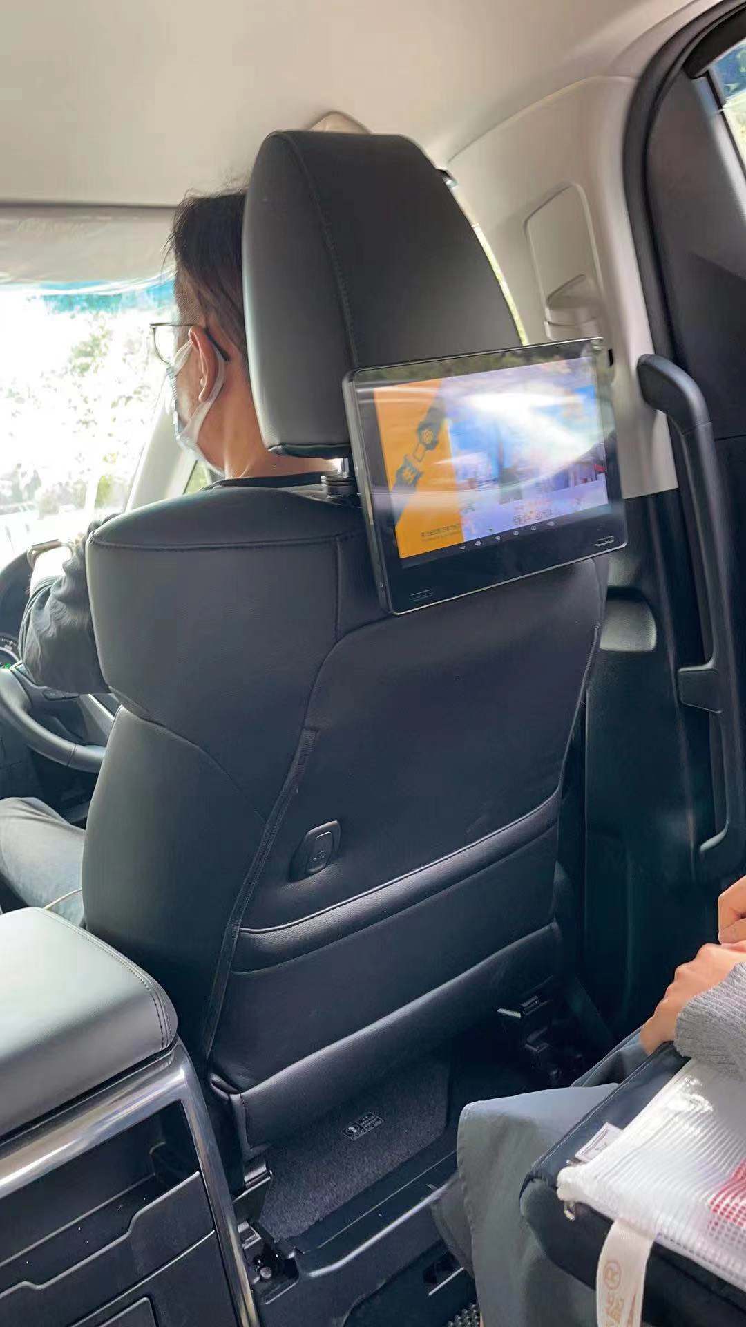 1寸网约车出租车专用后排座椅头枕广告机4g全网通