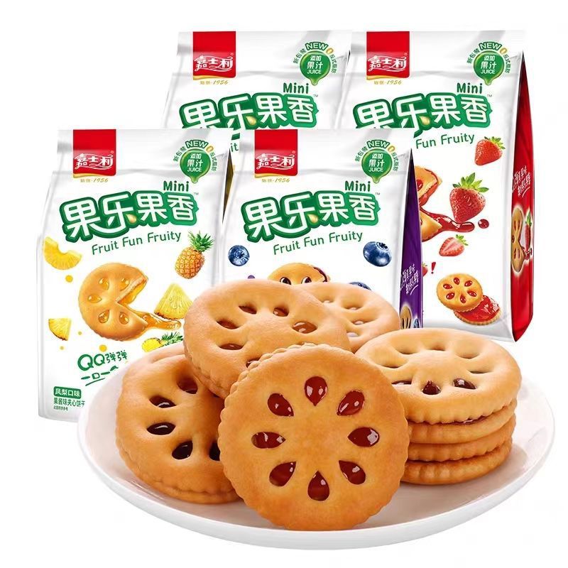 85g饼干果乐果香饼干草莓蓝莓果酱夹心整件批发超市同款-阿里巴巴