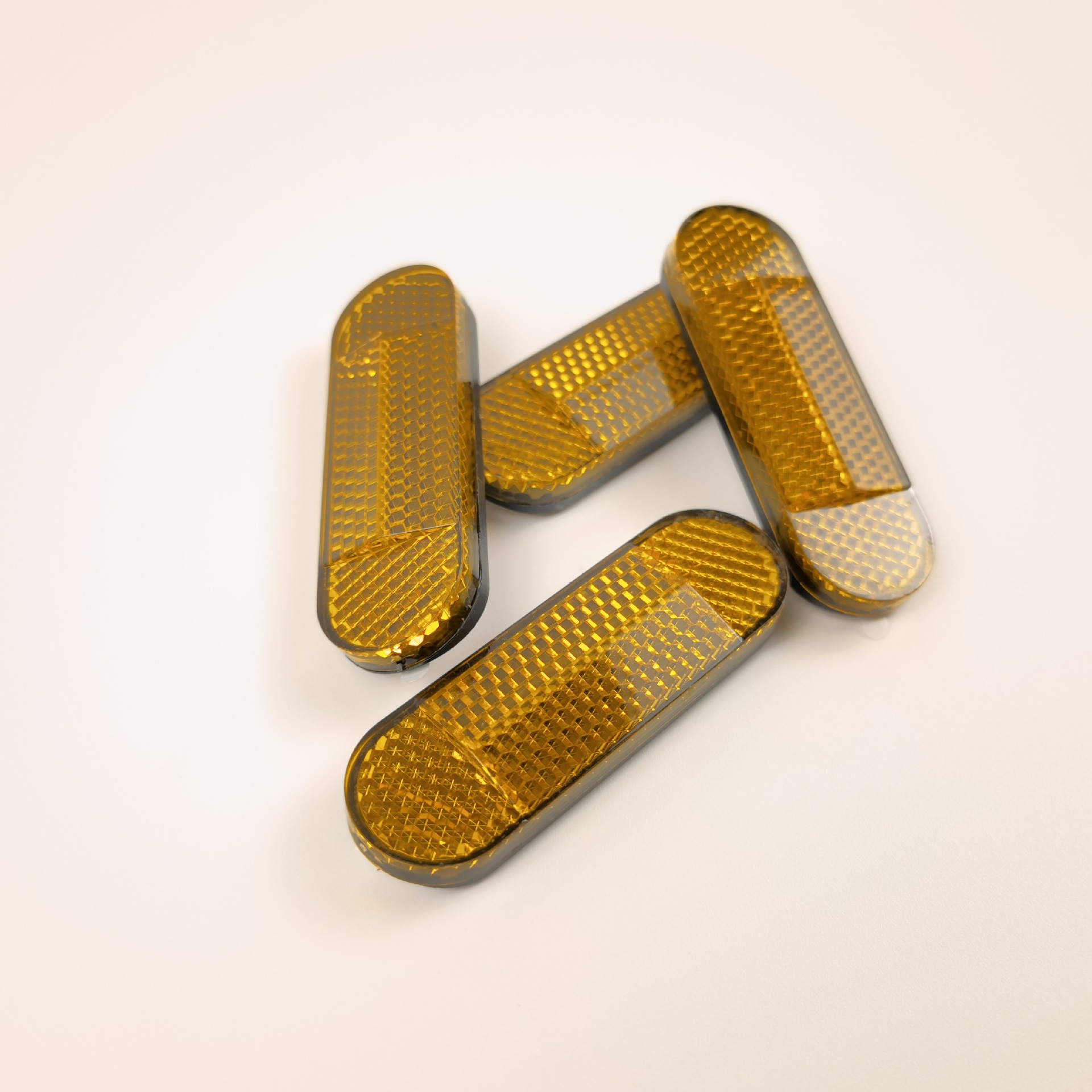 自行车 电动滑板车适用前反射器 夜间警示反光片棱形多角度警示片