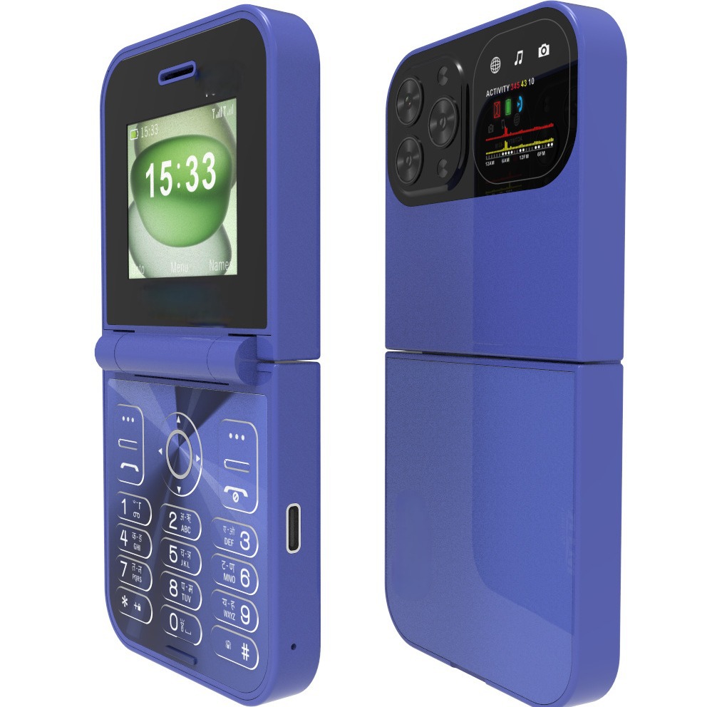 双卡双待 时尚新款180°按键折叠 超长待机 老年手机 跨境代发