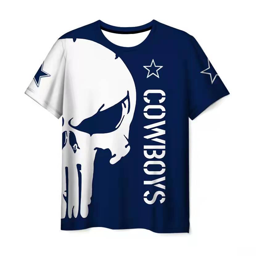 2022 New Cross-Border European and American Independent Station Amazon Champion Nfl Football Team Men's Sports Short-Sleeved T-shirt