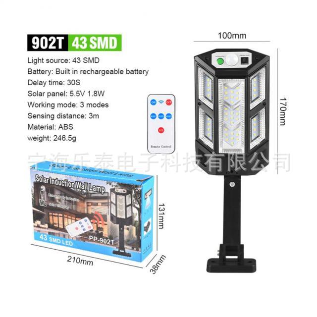 Outdoor Solar Wall Lamp Human Body Induction Garden Lamp Household Wall Lighting Remote Control Street Lamp...