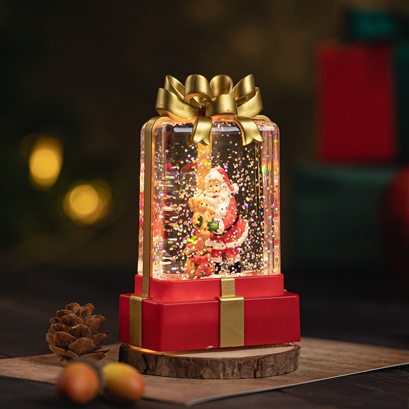 Christmas Birthday Gift Decorations Crystal Lamp Decoration New Ornament Storm Lantern Elderly Small Night Lamp Scene Layout