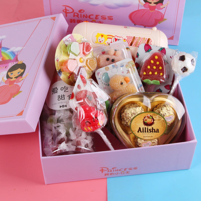 典趣61六一儿童节巧克力糖果棒棒糖礼盒装520礼物小零食大批发