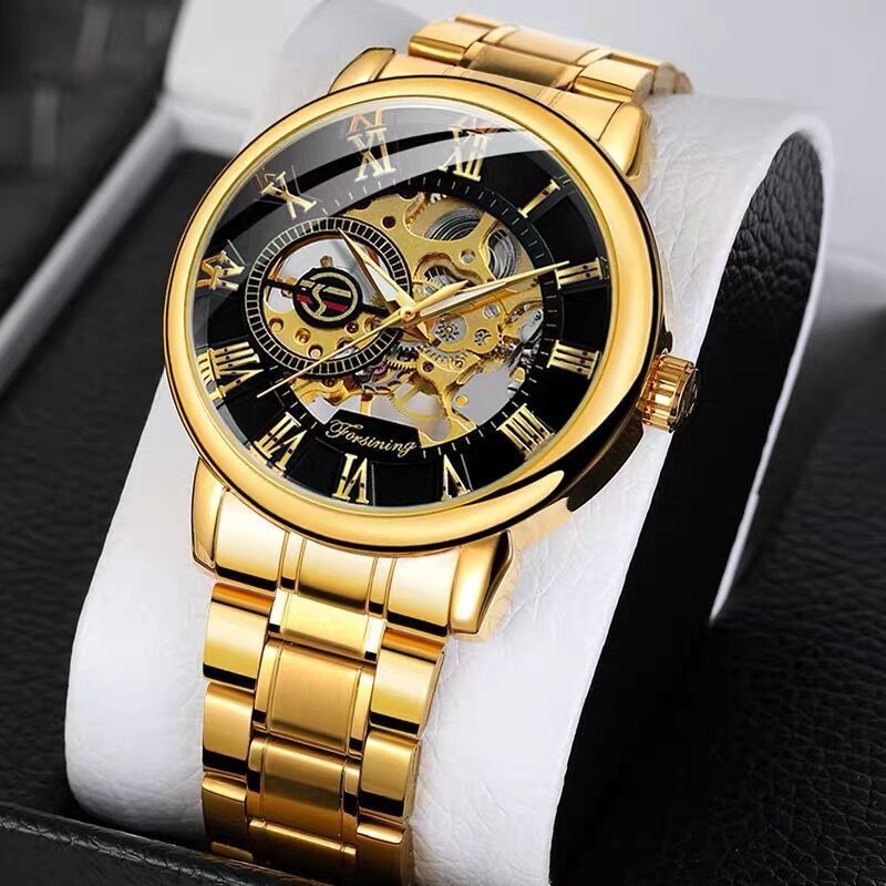 镂空个性机械表男女学生手表夜光动漫时尚金属朋克风系列男女腕表