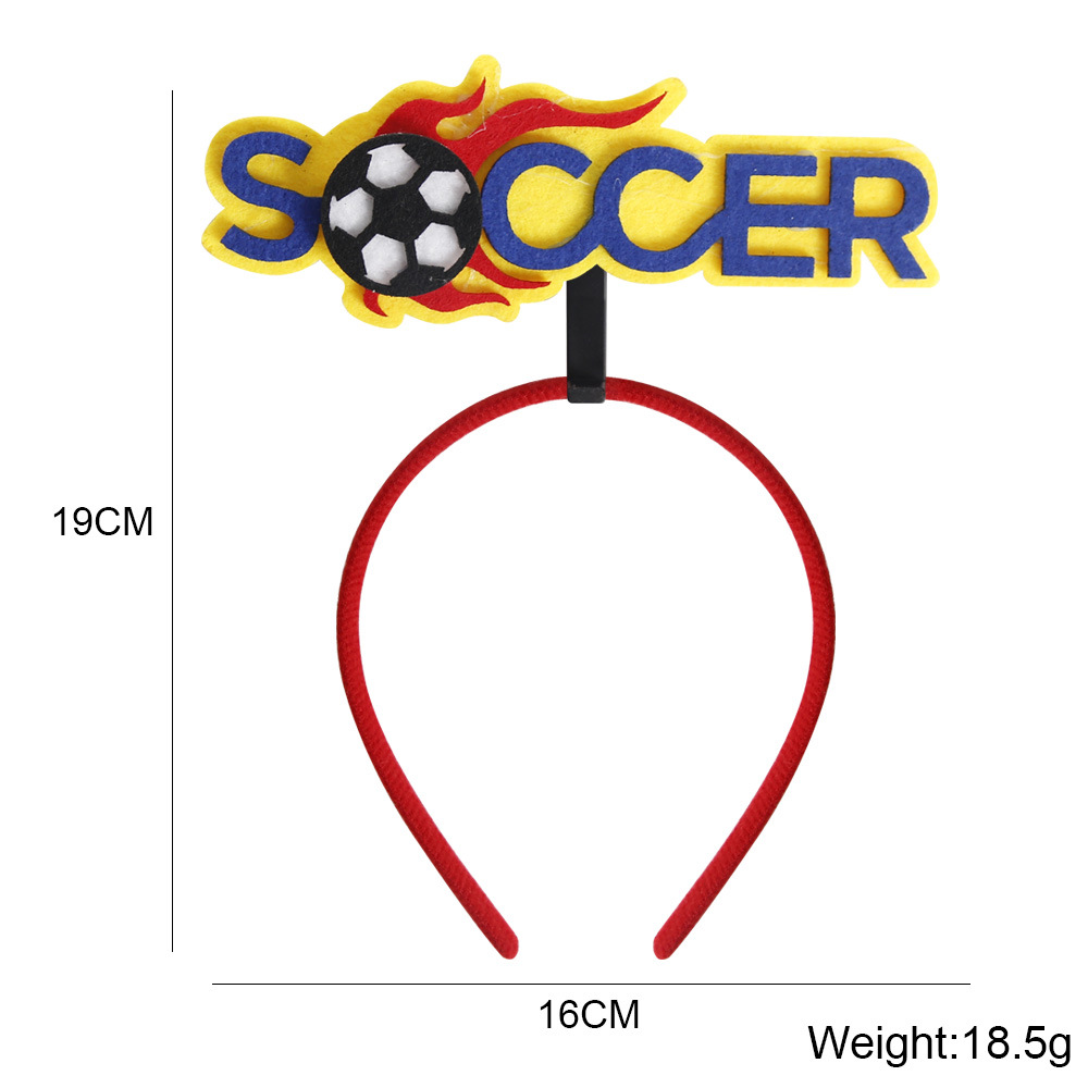 2024 New Football Hair-Hoop Headband European Cup Football Theme Party Decoration Supplies Fans Cheering Props