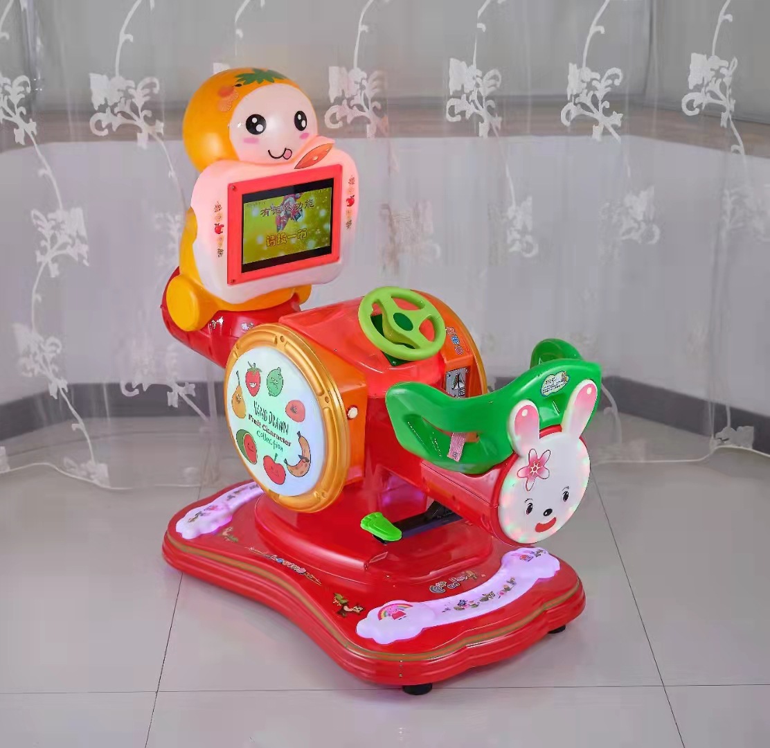 新款跷跷板 翘翘板 单人mp5动画视频 双人儿童电动投币摇摆机投放