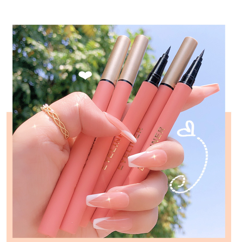 黑色持久液体酷黑无暇国货品牌定妆防水眼线笔网红细头初学着流畅