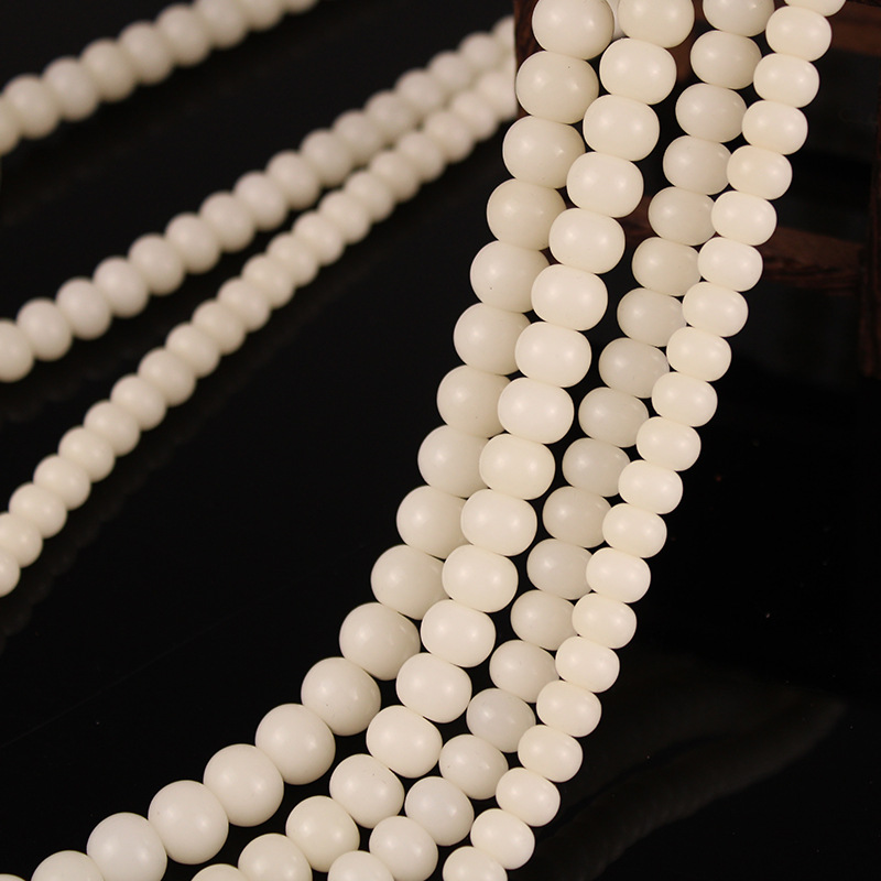 White Jade Bodhi Root 108 Pieces Apple round Beads Bodhi Crafts High Throw Bodhi Apple round Bracelet Wholesale