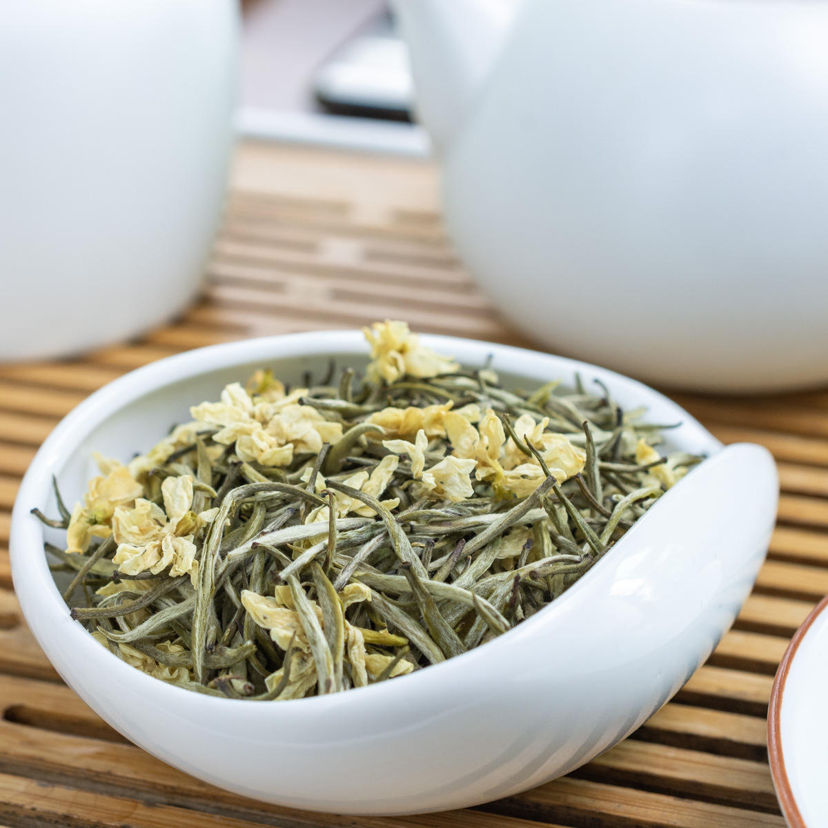 川派特级飘雪浓香型茉莉花茶叶2021新茶蒙顶山大白毫500g四川雅安