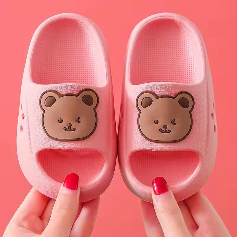 Factory Direct Sales Wholesale Children's Slippers Summer Boys and Girls Baby Cartoon Toe Box Soft Bottom Non-Slip Shit Feeling